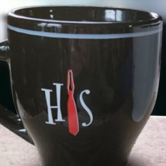 DAT'L DO IT INC.  His & Hers Painted Detail Ceramic Cups 5" High - Picture 4 of 5